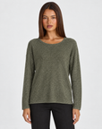Maglia donna luminosa verde con Polly 4, vista frontale