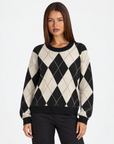 Maglia a rombi t23 1935-1 Nero con Polly 4 – vista frontale