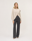 Maglione incrociato N81 5067 - Beige 1 - Polly 5