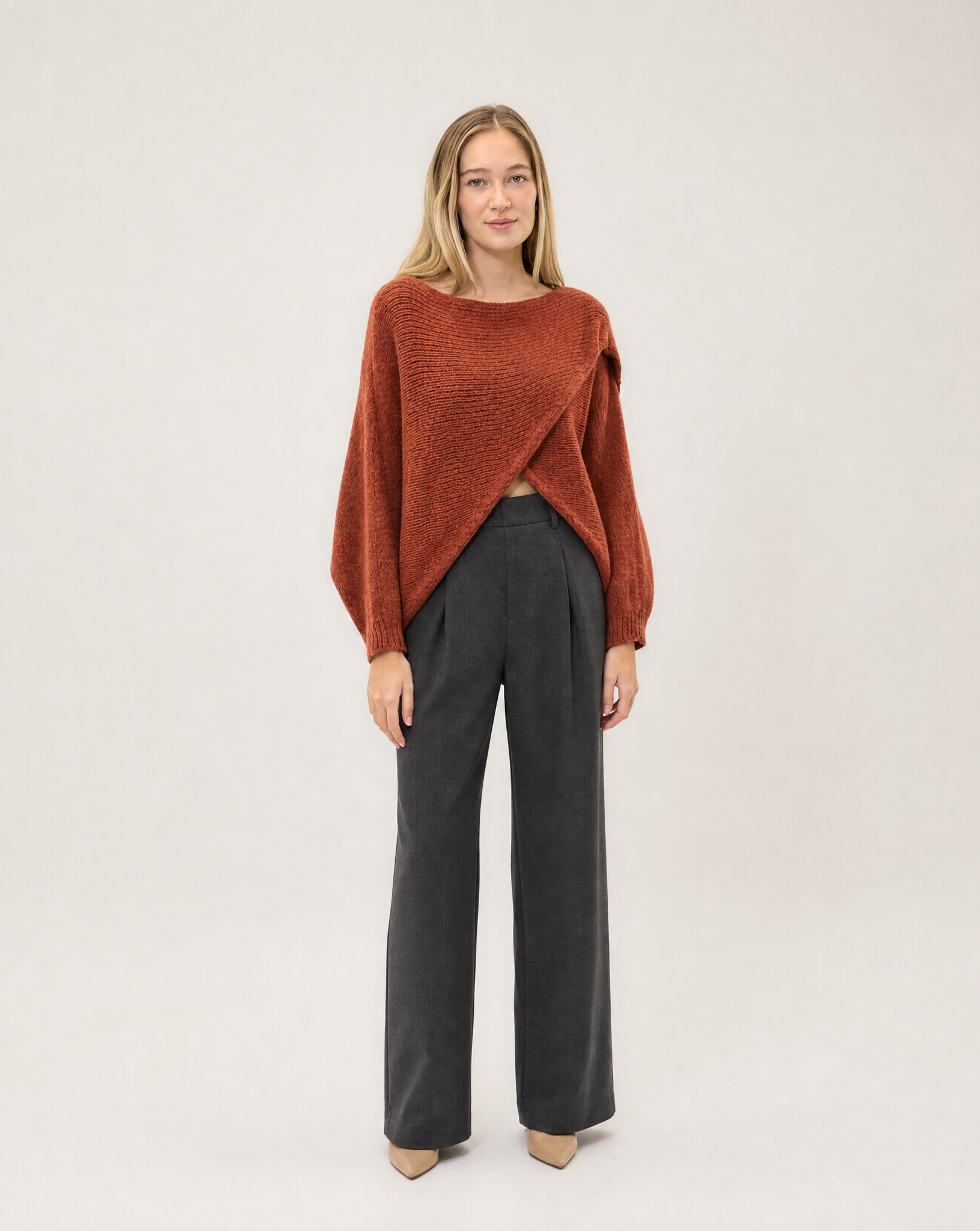 Maglione incrociato N81 5067 - Coccio 1 - Polly 5