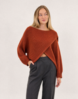 Maglione incrociato N81 5067 - Coccio 2 - Polly 5