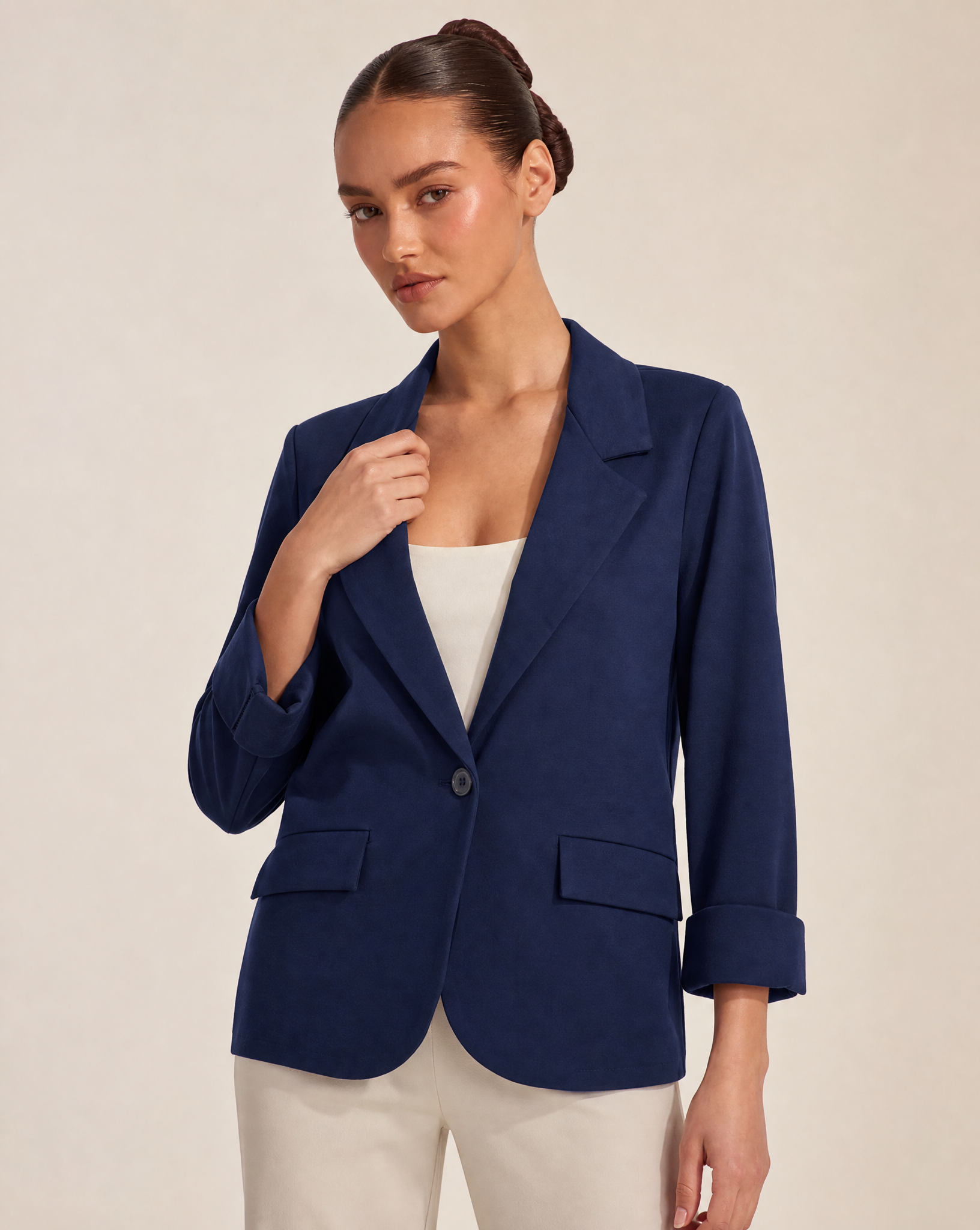 Blazer n4 6062 blu su Polly 6, dettaglio frontale