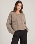 n80 26118-1 cardigan mélange Arancione indossato da Polly 2, foto 2