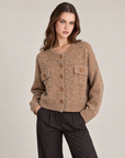 n80 26118-1 cardigan mélange Cammello indossato da Polly 2, foto 2