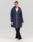 Piumino lungo reversibile Double Face - Blu - Blu - lato trapuntato reverse - Polly 6