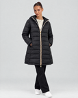 Piumino lungo reversibile Double Face - Nero - Nero - lato trapuntato reverse - Polly 6