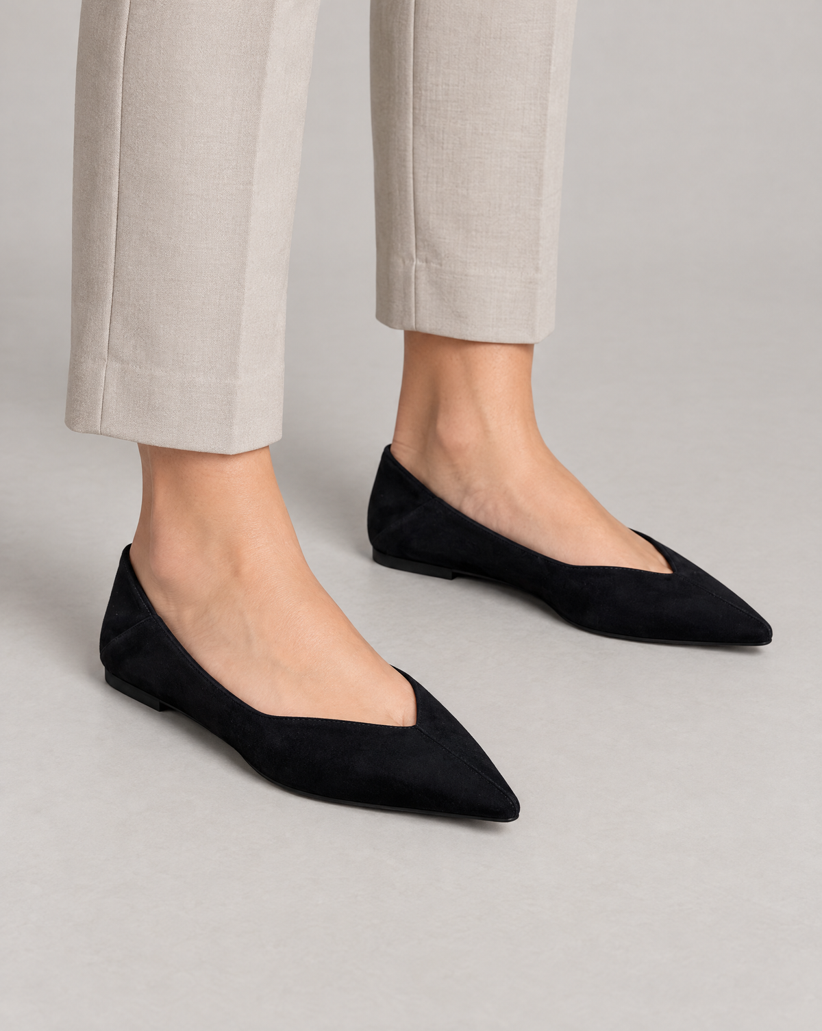 Ballerine RY 128 Nero – indossate in primo piano