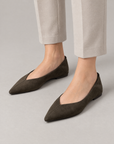 Ballerine RY 128 Verde – indossate in primo piano