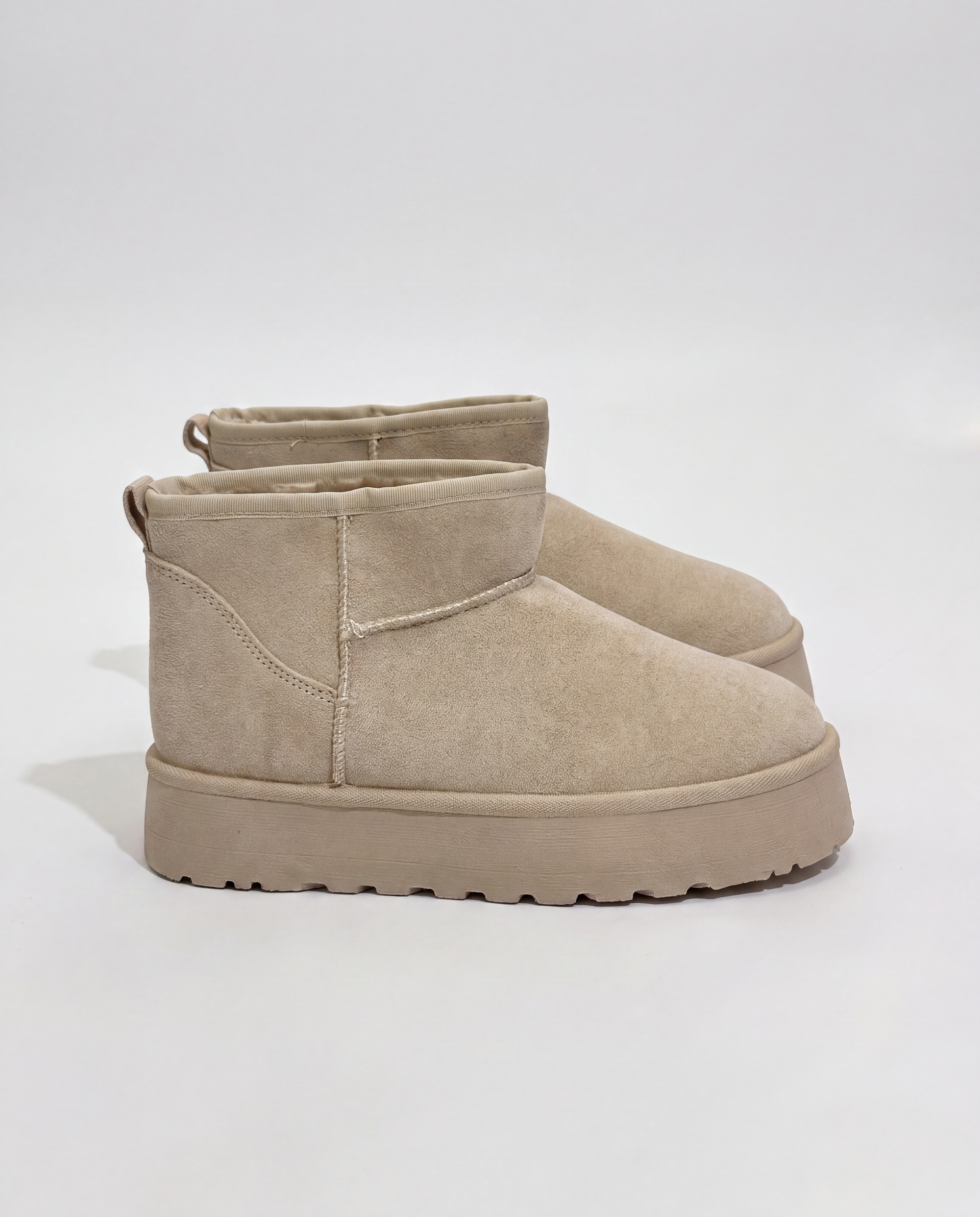 Stivali Marinka beige vista laterale