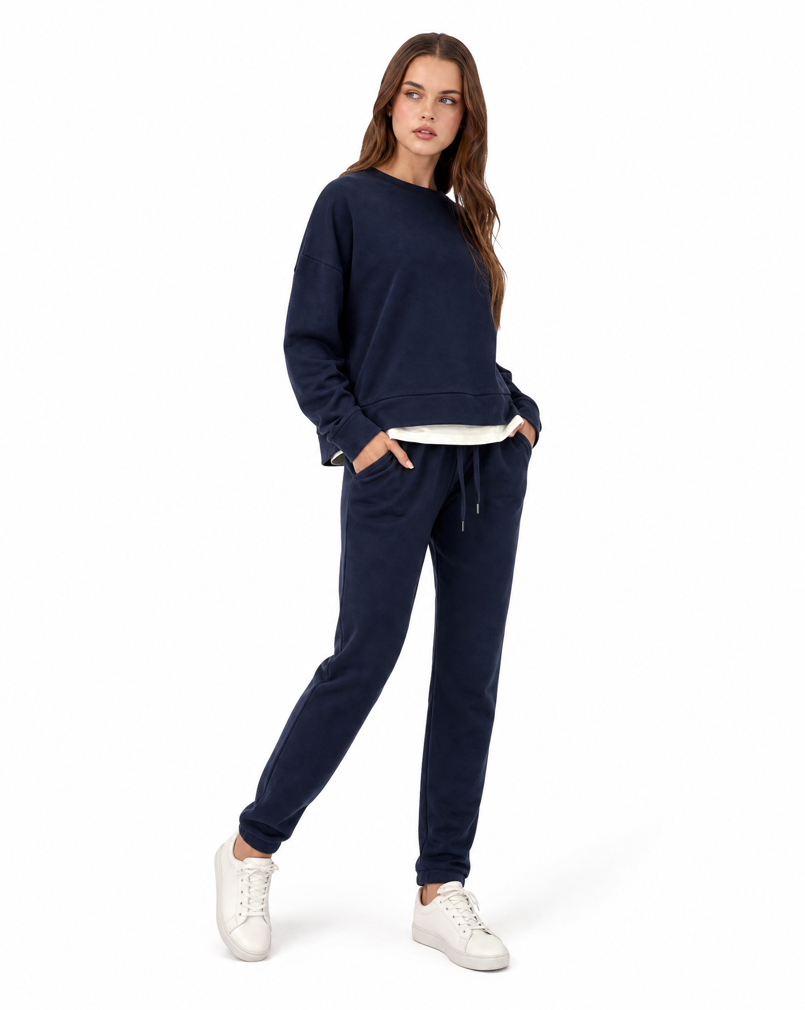 Tuta donna in cotone – Blu scuro