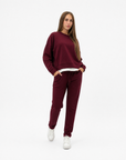 Tuta donna in cotone – Bordeaux