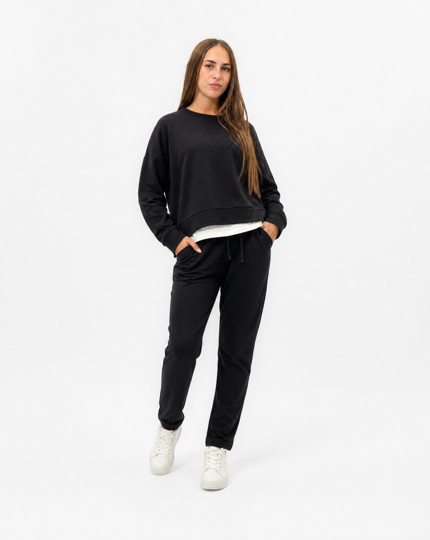 Tuta donna in cotone – Nero