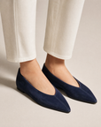 Ballerine donna VB6158 colore Blu, indossata in primo piano