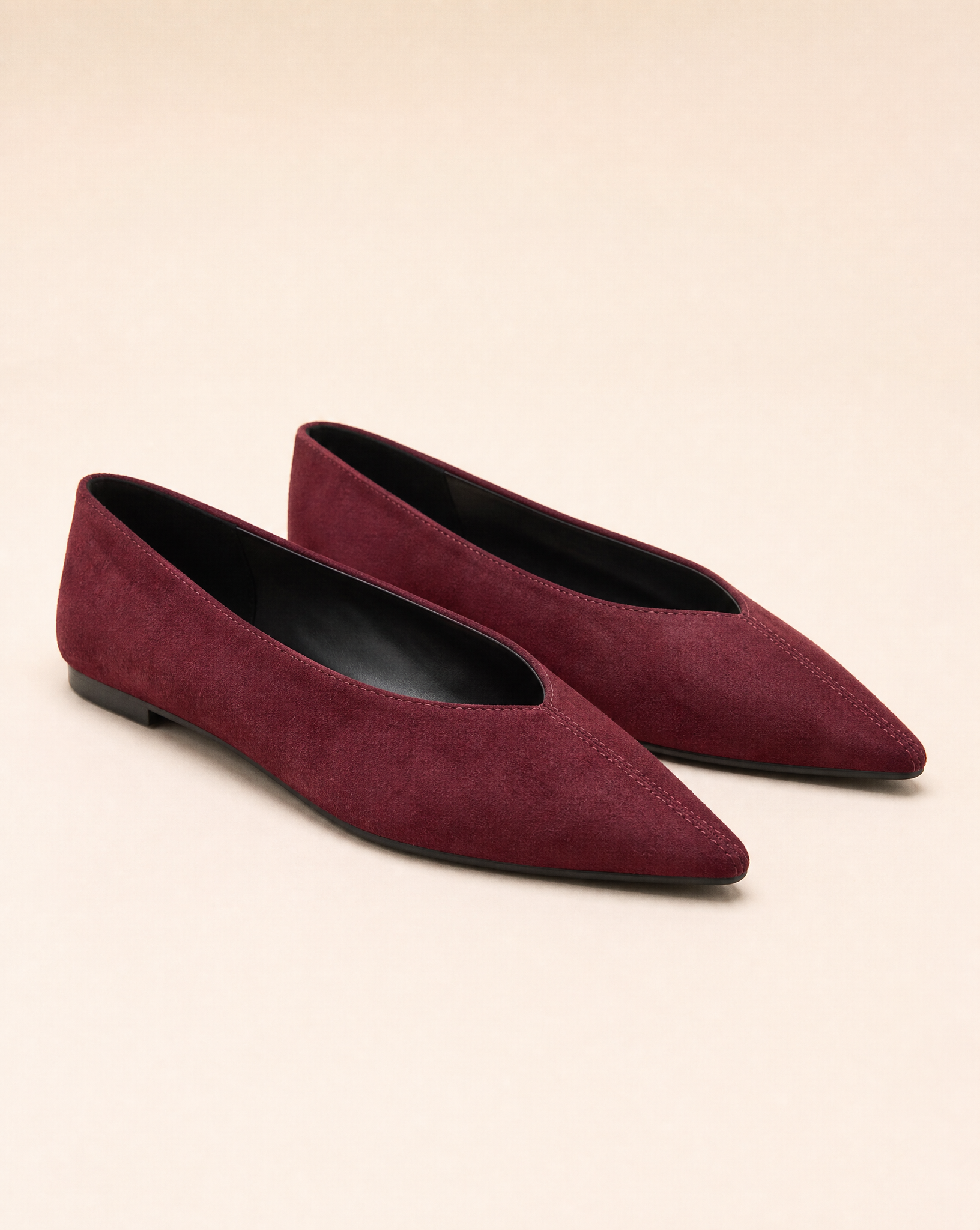 Ballerine donna VB6158 colore Bordeaux, vista tre quarti