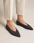 Ballerine donna VB6158 colore Carbone, indossata in primo piano
