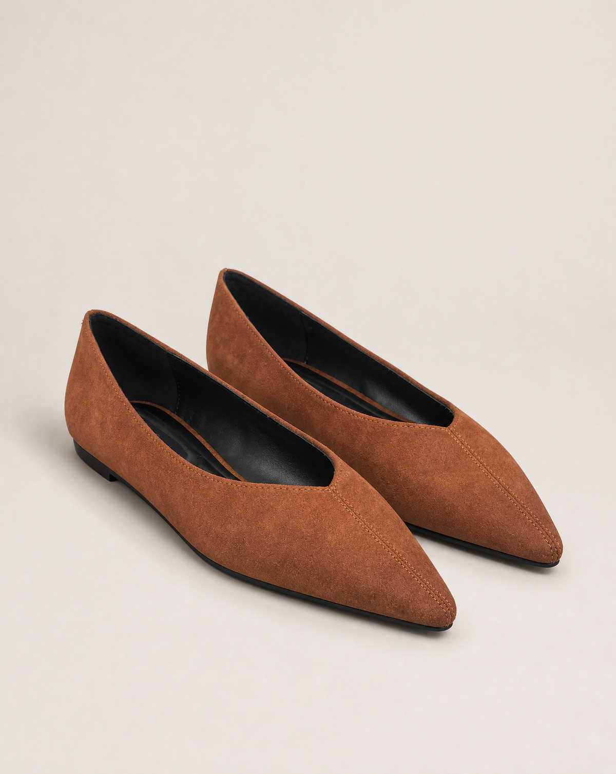 Ballerine donna VB6158 colore Marrone, vista tre quarti