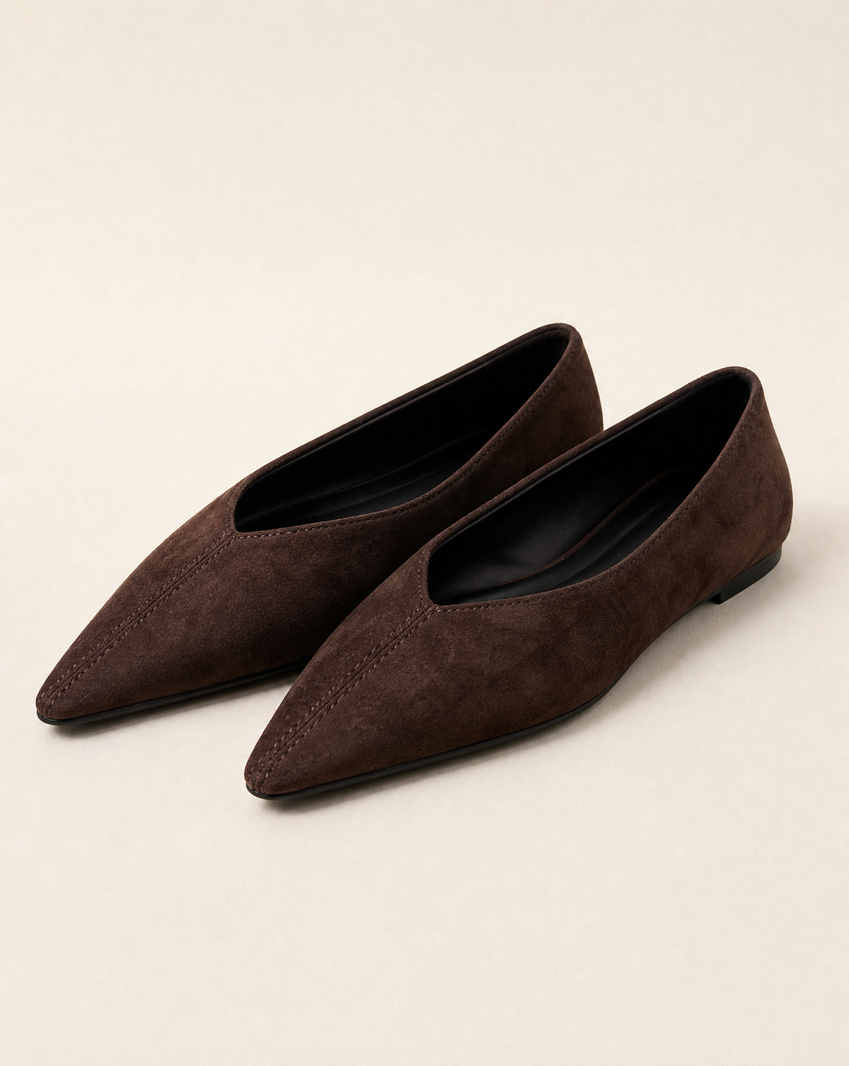 Ballerine donna VB6158 colore Noce, vista tre quarti