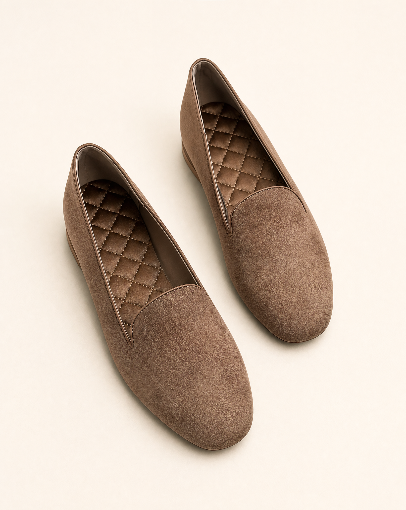 Mocassini VB6189 taupe vista tre quarti