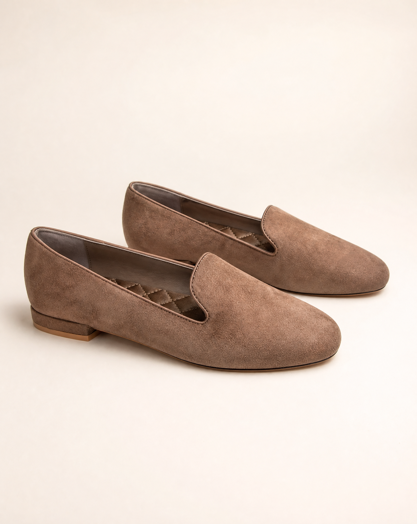 Mocassini VB6189 taupe vista laterale