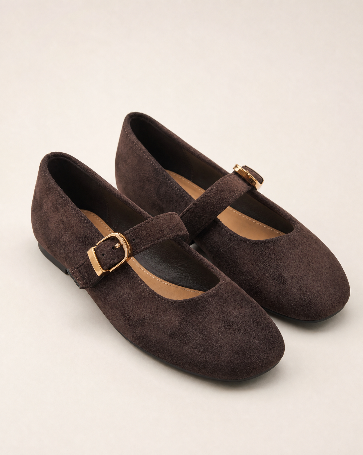 Ballerine donna VB6192 colore Noce, vista tre quarti