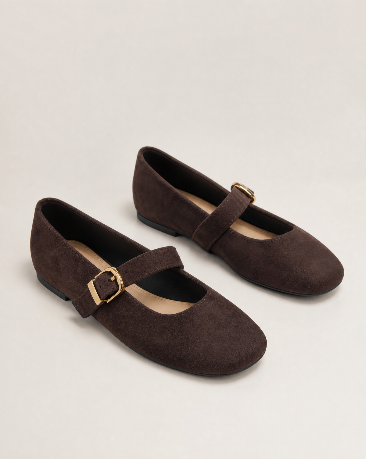Ballerine donna VB6192 colore Noce, vista laterale