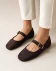 Ballerine donna VB6192 colore Noce, indossata dettaglio