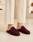 VB6193 Bordeaux - mocassini sabot indossati