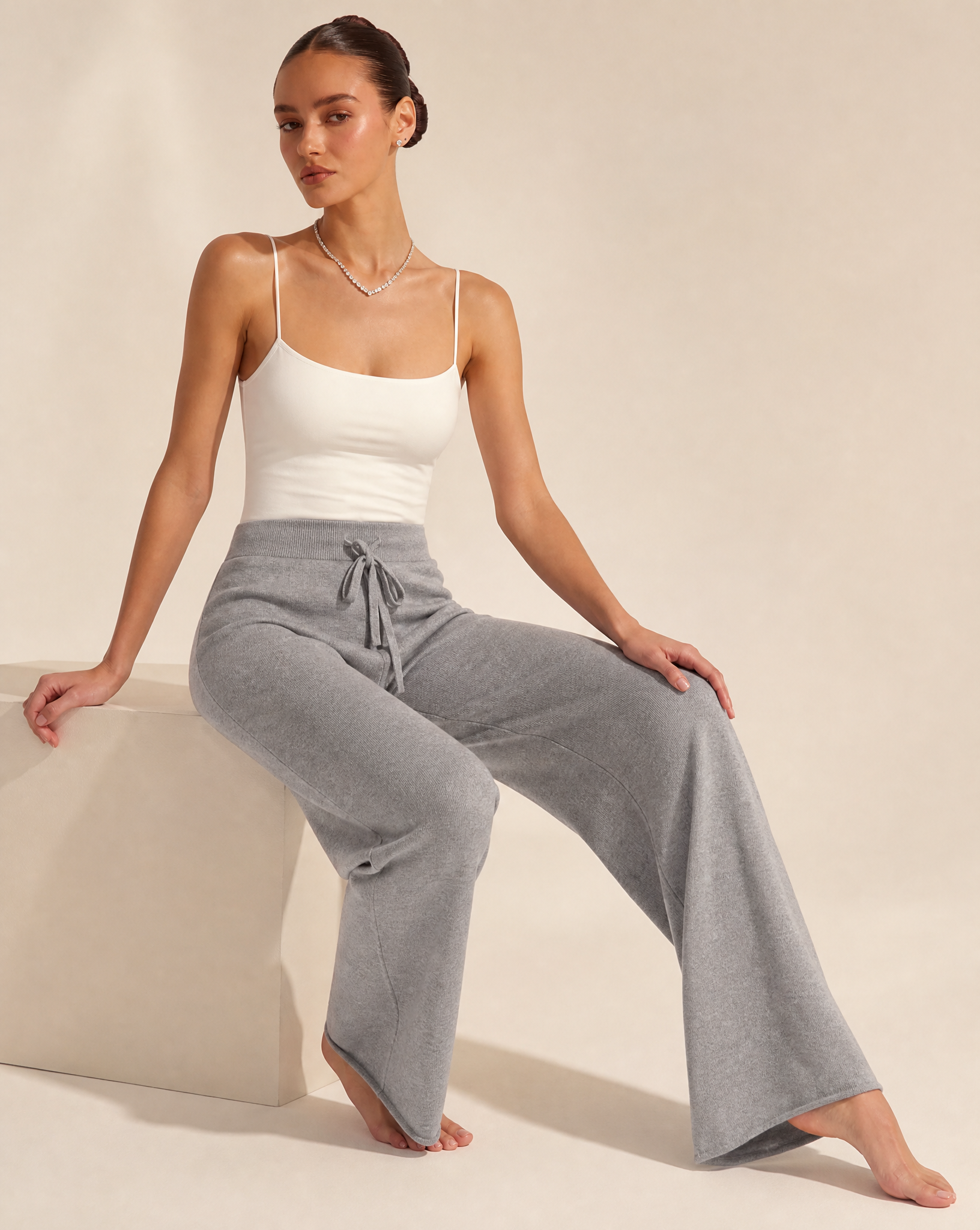 Pantaloni x17 603 Grigio indossati da Polly 6, foto 3