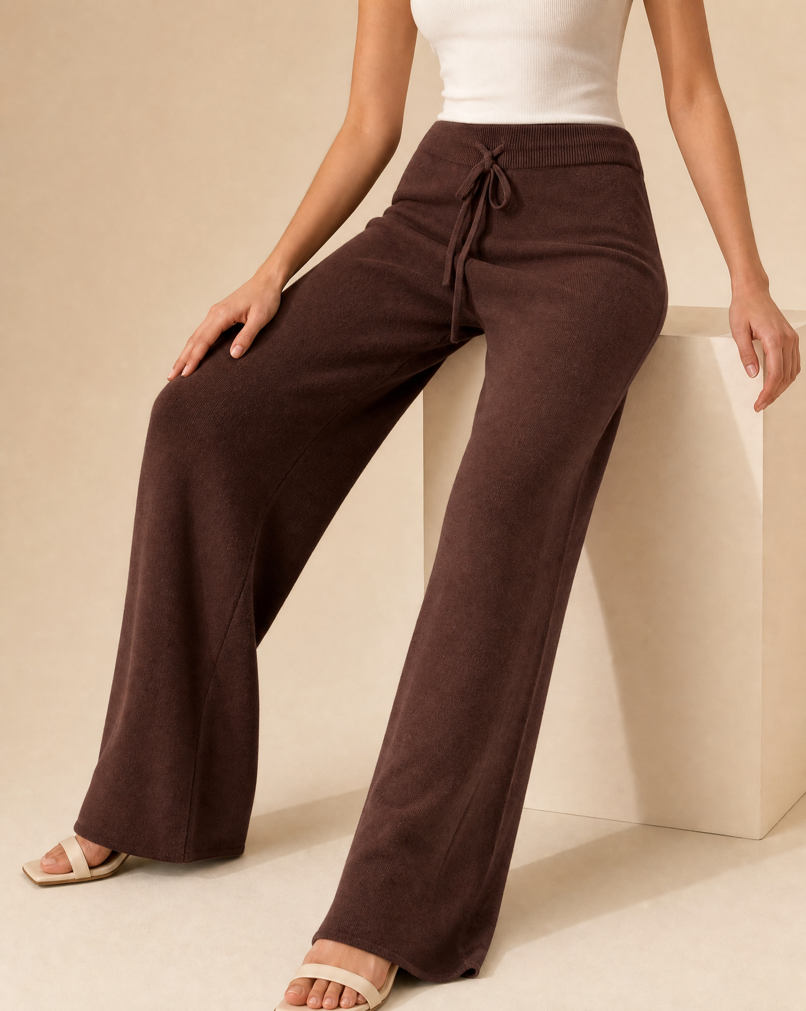 Pantaloni x17 603 Marrone indossati da Polly 6, foto 3