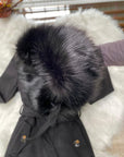 Cappotto lungo peloso foderato