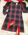 ABITO TARTAN CON MANICA A SBUFFO