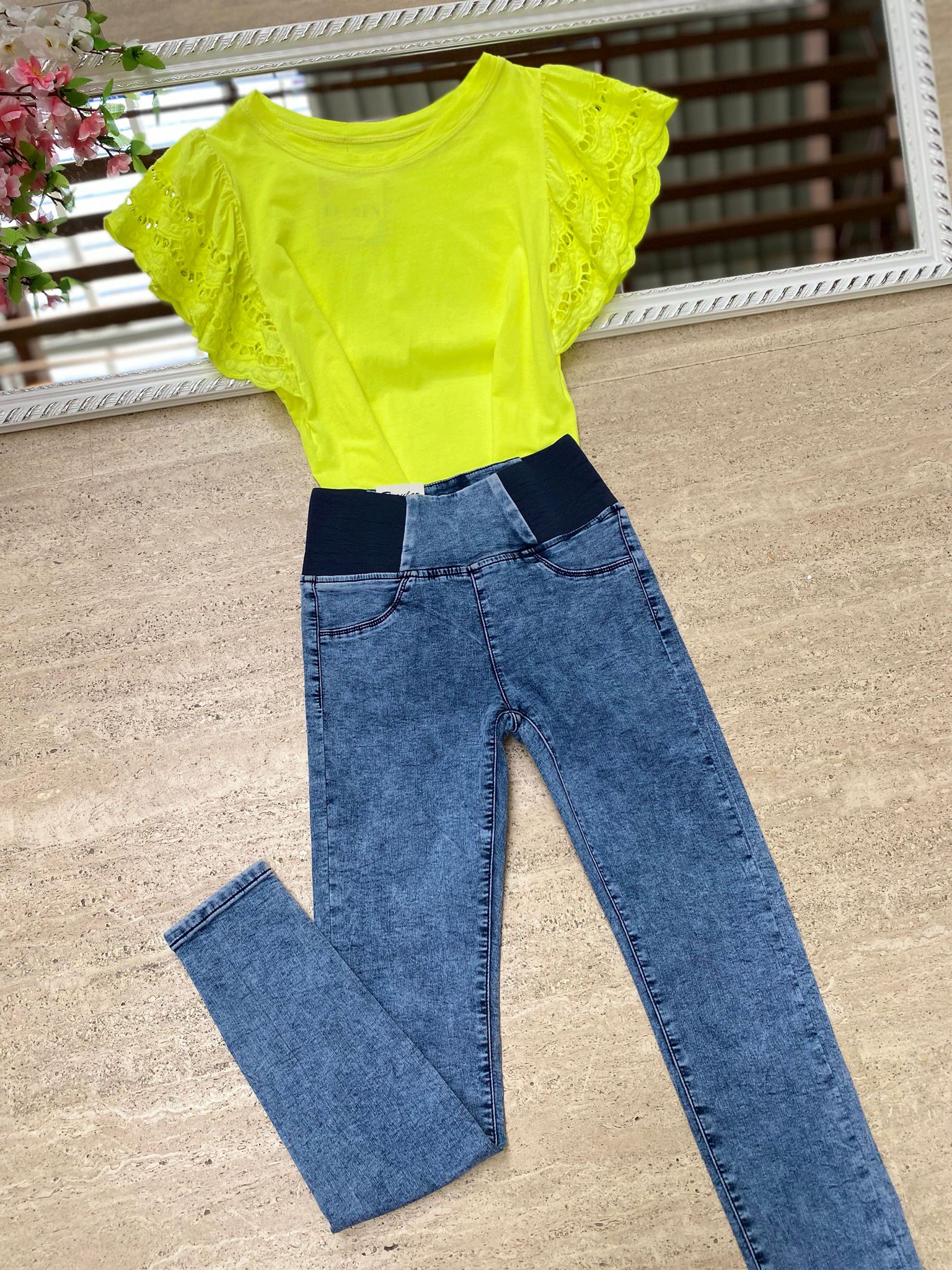 Jeggings donna push up vita alta