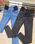 Jeggings donna push up vita alta