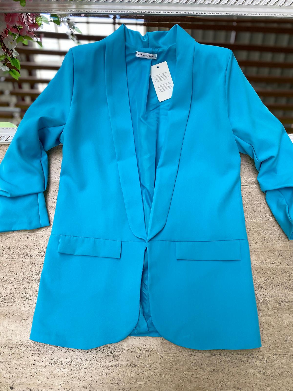 Blazer elegante a manica arrotolata