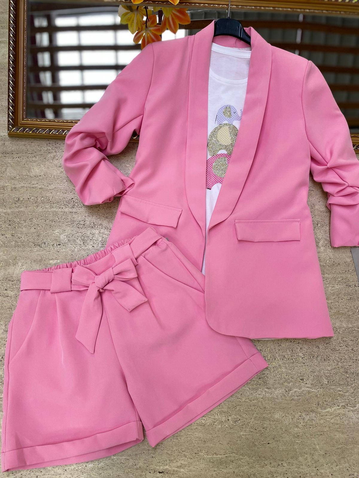 Blazer elegante a manica arrotolata
