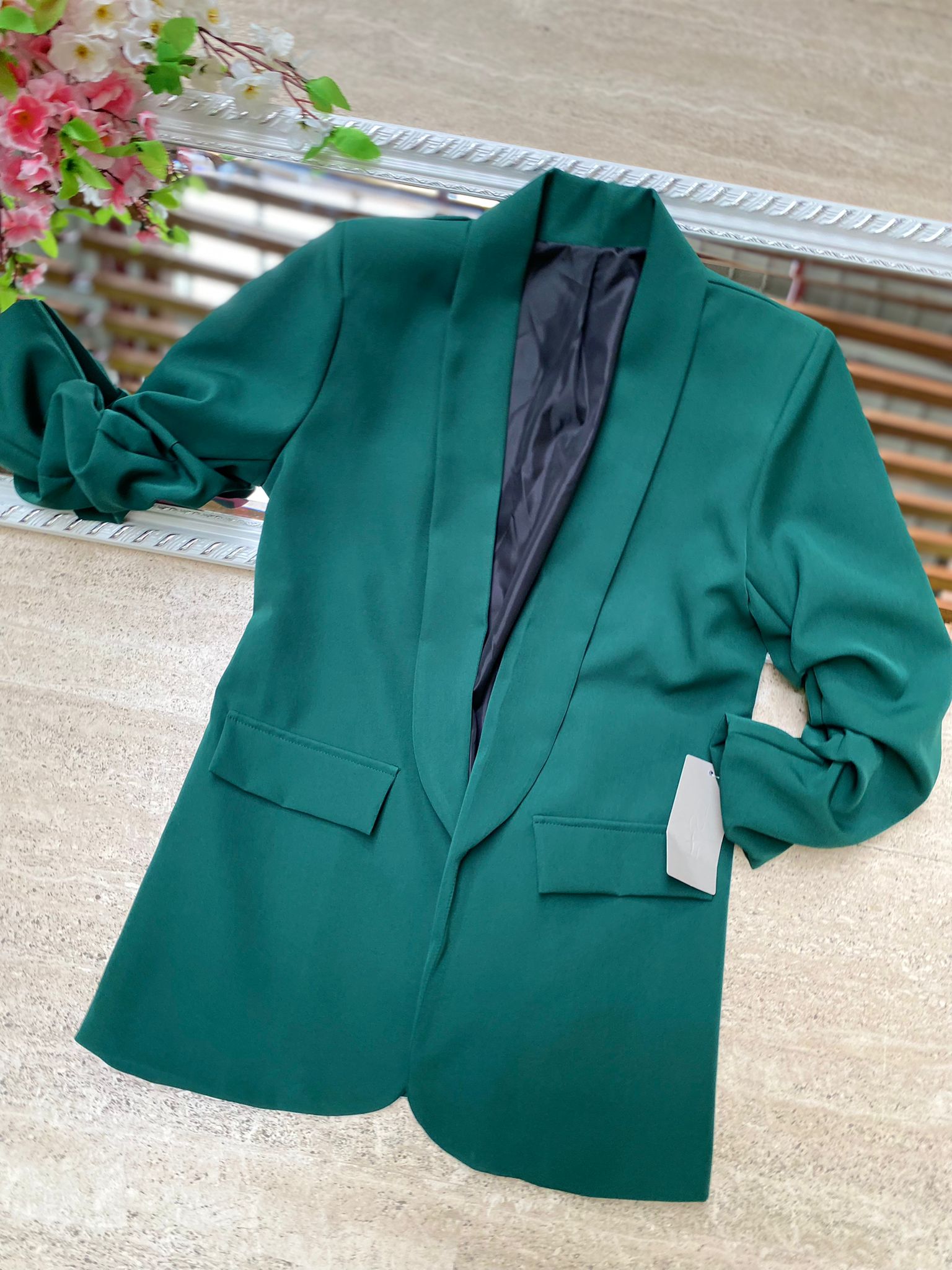 Blazer elegante a manica arrotolata