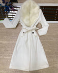 Cappotto lungo peloso foderato