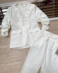 Pantaloni eleganti con fiocco