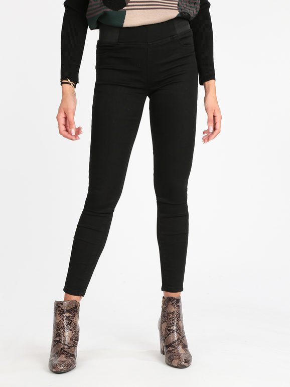 Jeggings donna push up vita alta