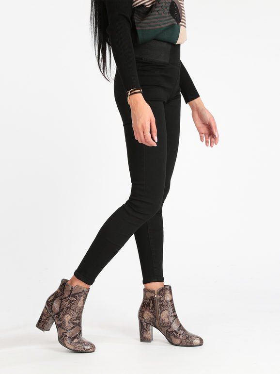 Jeggings donna push up vita alta