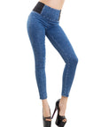 Jeggings donna push up vita alta