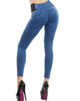 Jeggings donna push up vita alta